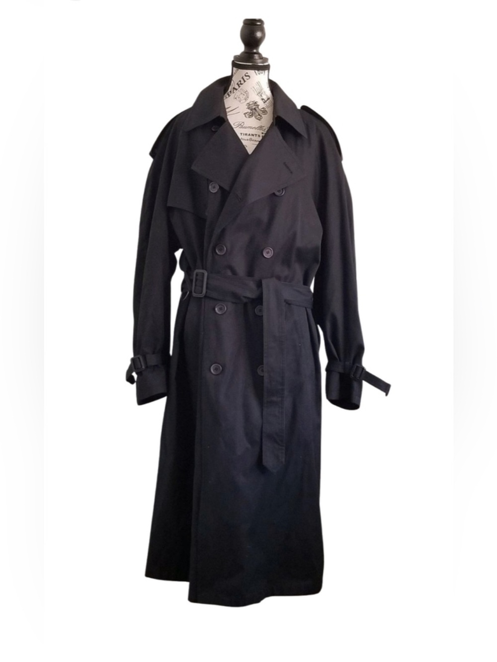 London Fog Black Trench Coat